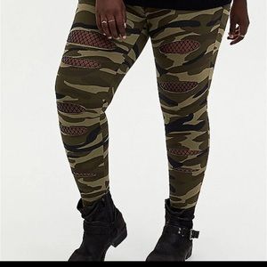 Torrid Fishnet Camo Leggings size 2